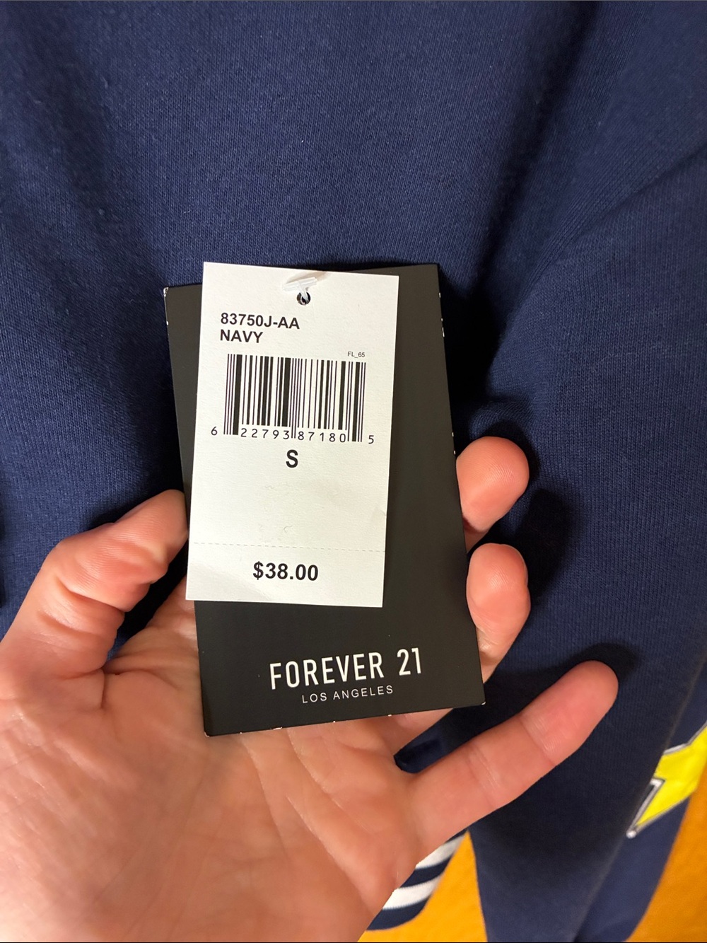 Forever 21 Kids Navy Hooded Varsity Jacket with Teddy & NYC Patches - Picture 4 of 10